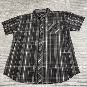 Vintage Y2K  Zoo York Men’s 2xL Black/ Grey skater button up‎ shirt